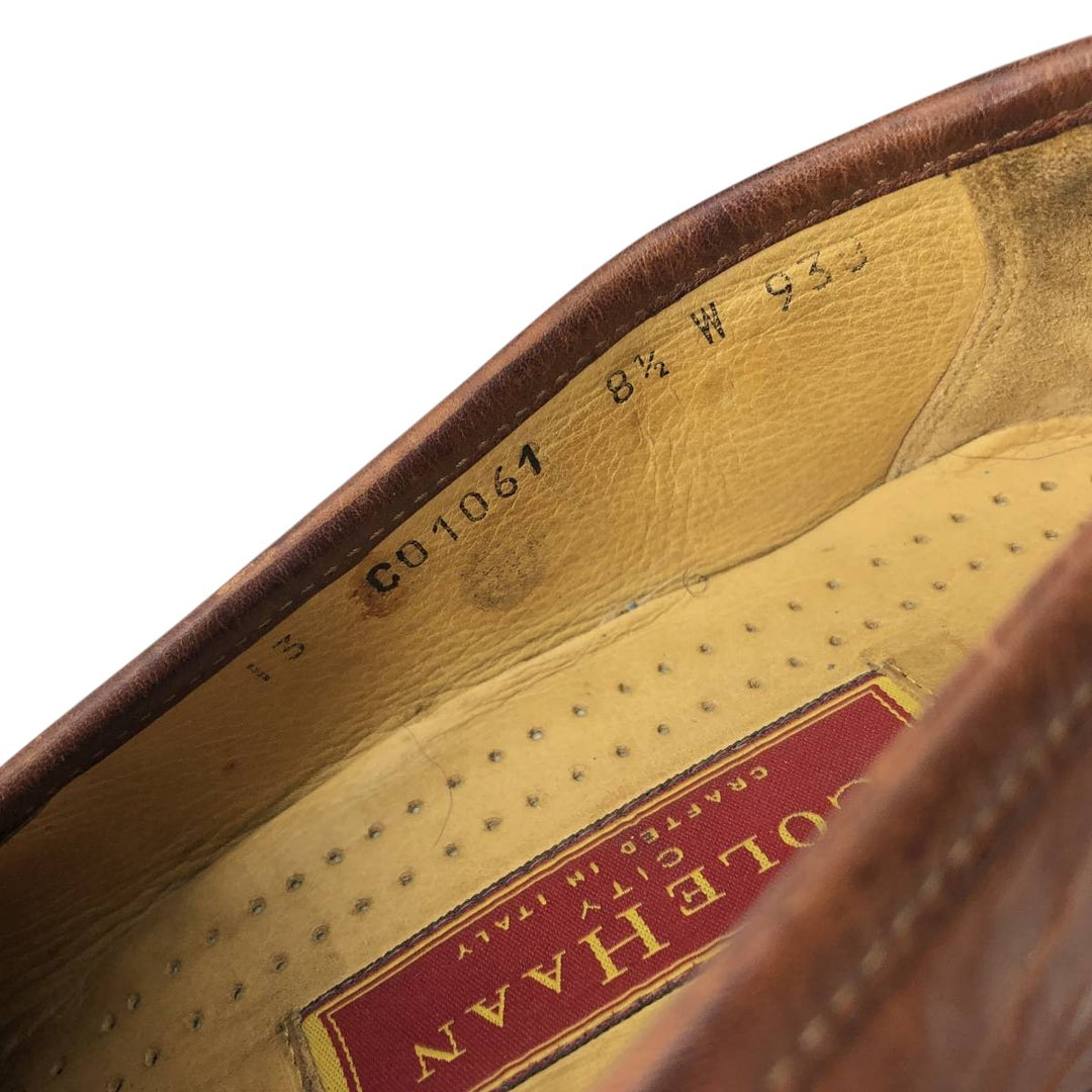 Cole Haan Bit Loafers, Made in Italy, 8 1/2" Wide Men's 26.5cm genuine leather brown type Vintage Second Hand