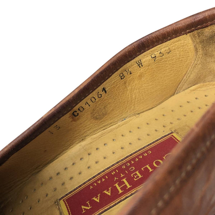 Cole Haan Bit Loafers, Made in Italy, 8 1/2" Wide Men's 26.5cm genuine leather brown type Vintage Second Hand