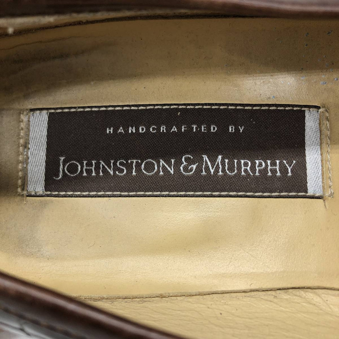 Johnston & Murphy Tassel Loafers, Made in Italy, Size 9M, Men's, 10.8" (approx. 10.8"), Crocodile Embossed Quilted /saa014572 Men's 27.5cm genuine leather brown type Vintage Second Hand