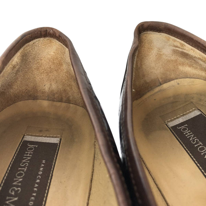 Johnston & Murphy Tassel Loafers, Made in Italy, Size 9M, Men's, 10.8" (approx. 10.8"), Crocodile Embossed Quilted /saa014572 Men's 27.5cm genuine leather brown type Vintage Second Hand