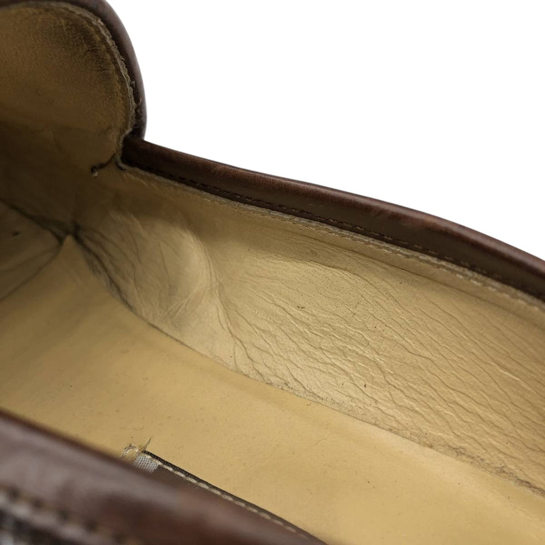 Johnston & Murphy Tassel Loafers, Made in Italy, Size 9M, Men's, 10.8" (approx. 10.8"), Crocodile Embossed Quilted /saa014572 Men's 27.5cm genuine leather brown type Vintage Second Hand