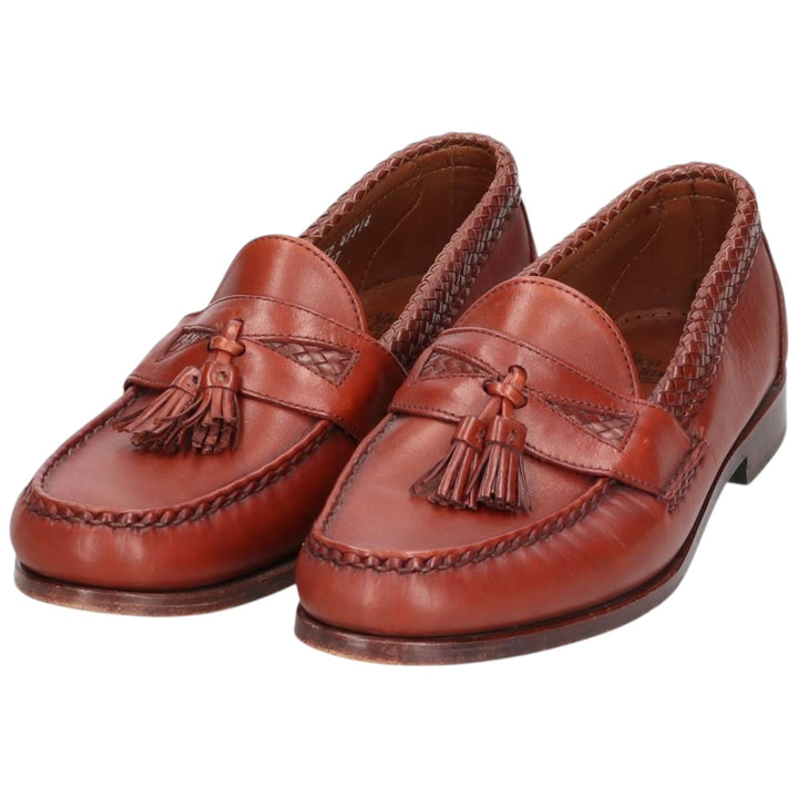 Allen Edmonds Maxfield Braided Tassel Loafers, Made in USA, 10D, Men's Size 11" (saa014573) Men's 28.0cm genuine leather brown type Vintage Second Hand