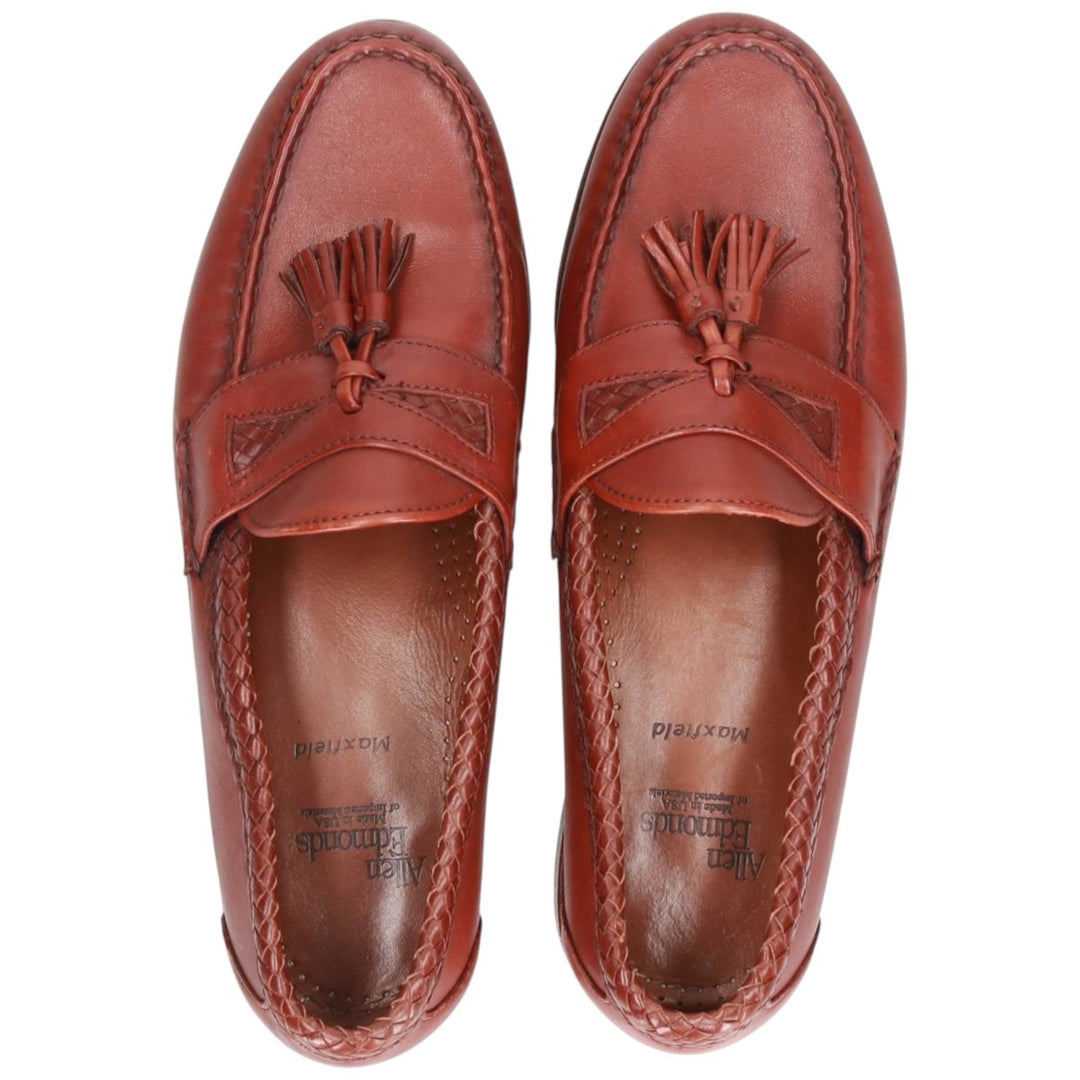 Allen Edmonds Maxfield Braided Tassel Loafers, Made in USA, 10D, Men's Size 11" (saa014573) Men's 28.0cm genuine leather brown type Vintage Second Hand