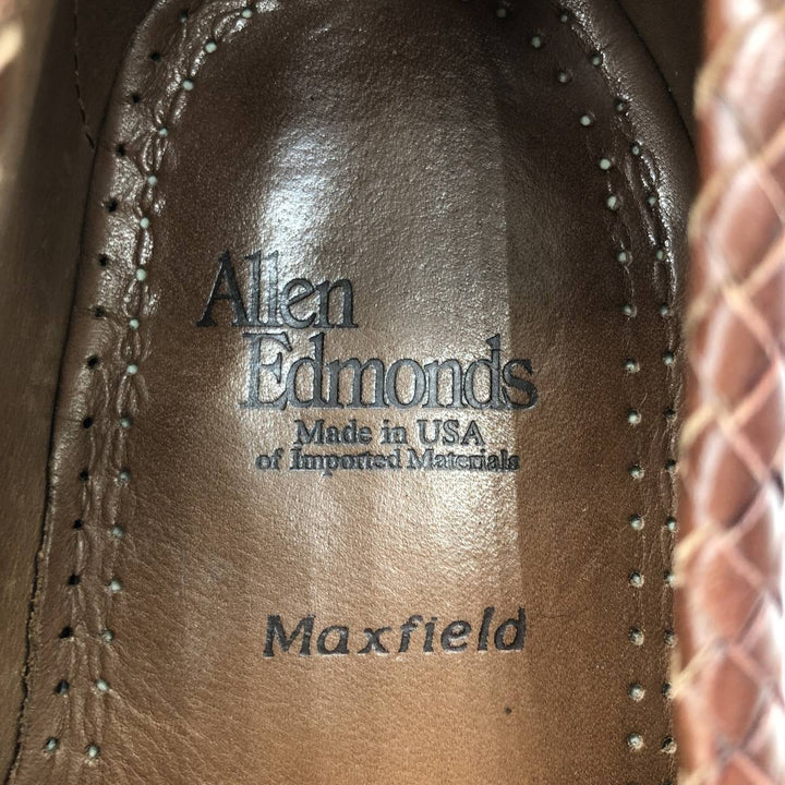 Allen Edmonds Maxfield Braided Tassel Loafers, Made in USA, 10D, Men's Size 11" (saa014573) Men's 28.0cm genuine leather brown type Vintage Second Hand
