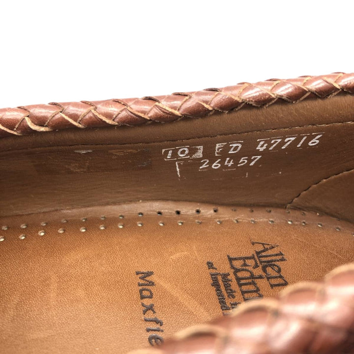 Allen Edmonds Maxfield Braided Tassel Loafers, Made in USA, 10D, Men's Size 11" (saa014573) Men's 28.0cm genuine leather brown type Vintage Second Hand