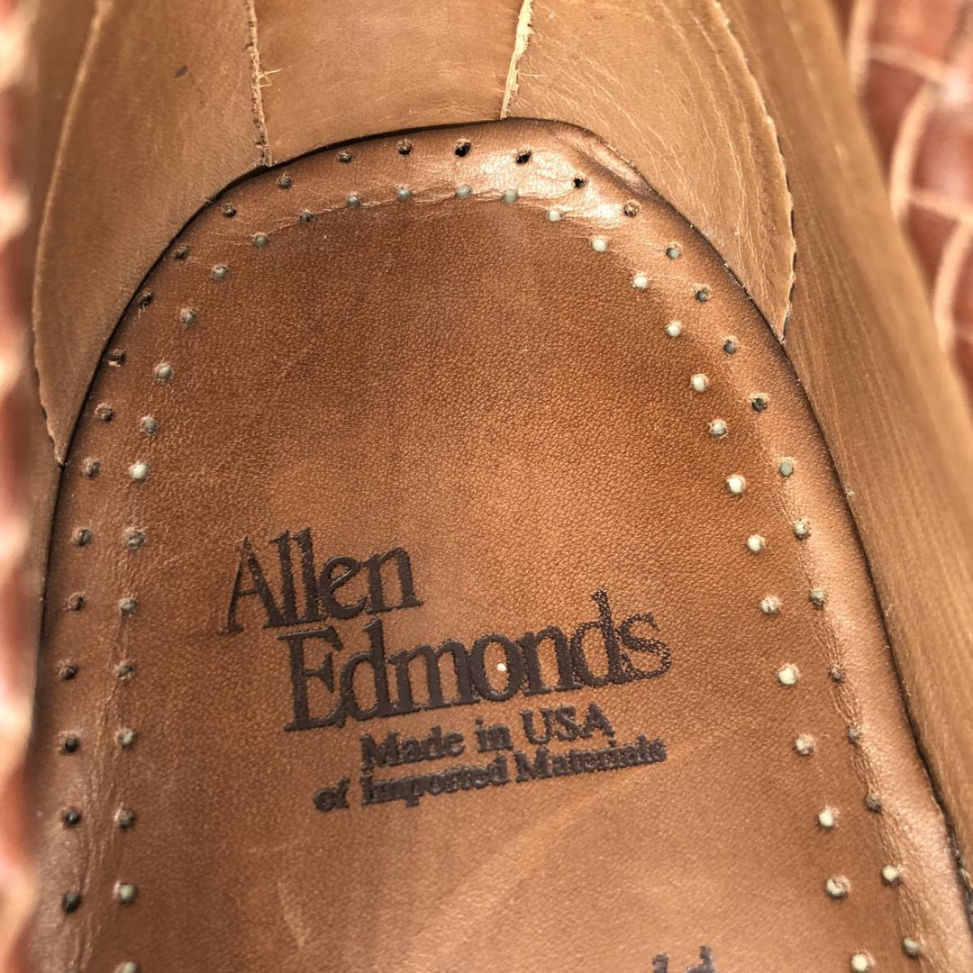 Allen Edmonds Maxfield Braided Tassel Loafers, Made in USA, 10D, Men's Size 11" (saa014573) Men's 28.0cm genuine leather brown type Vintage Second Hand