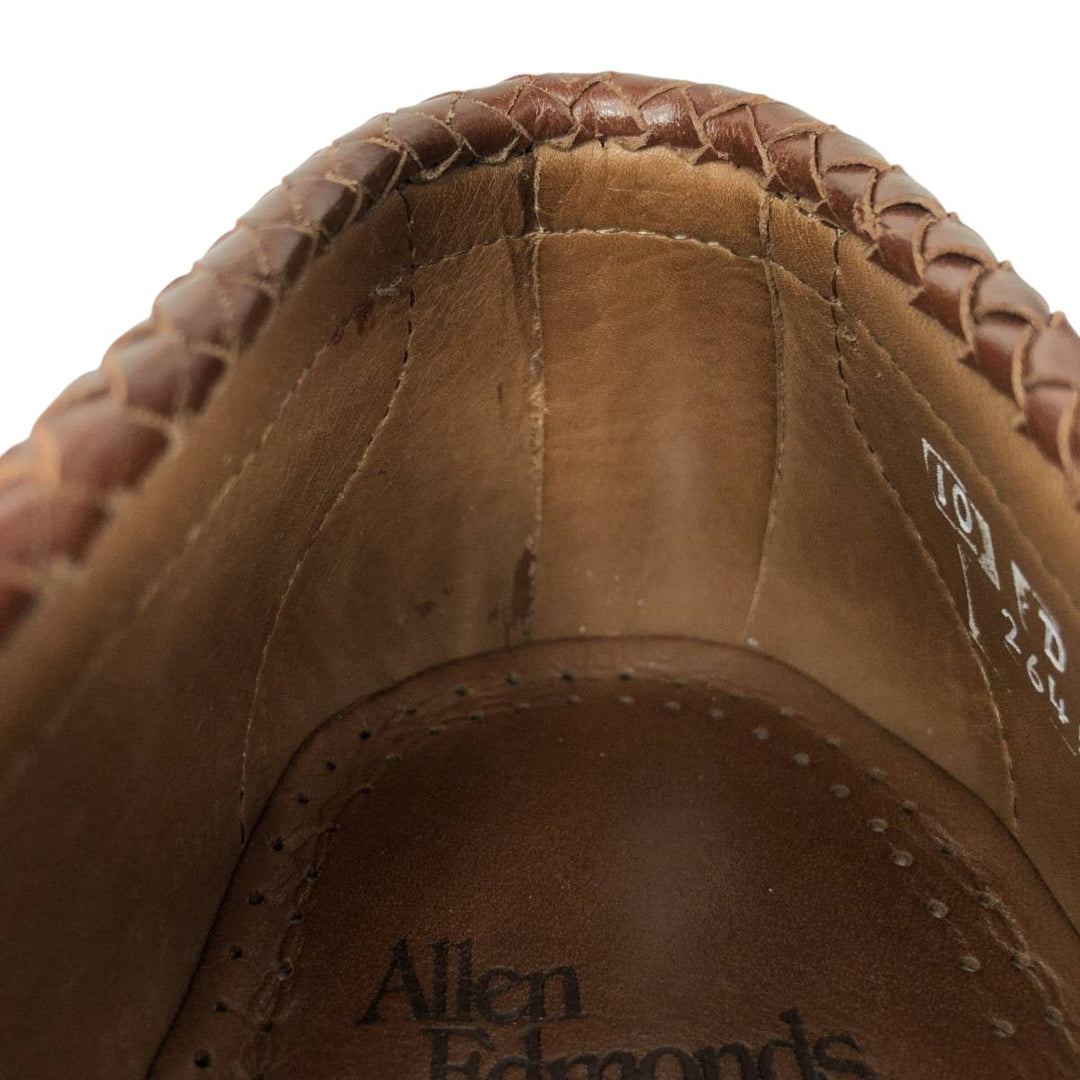 Allen Edmonds Maxfield Braided Tassel Loafers, Made in USA, 10D, Men's Size 11" (saa014573) Men's 28.0cm genuine leather brown type Vintage Second Hand