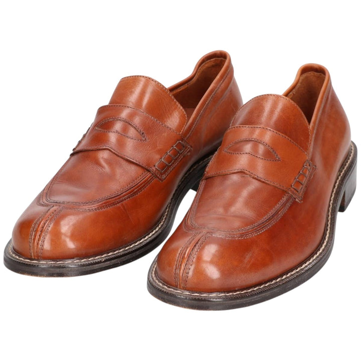 Johnston & Murphy coin loafers, made in Italy, size 10M Men's 28.0cm genuine leather brown type Vintage Second Hand