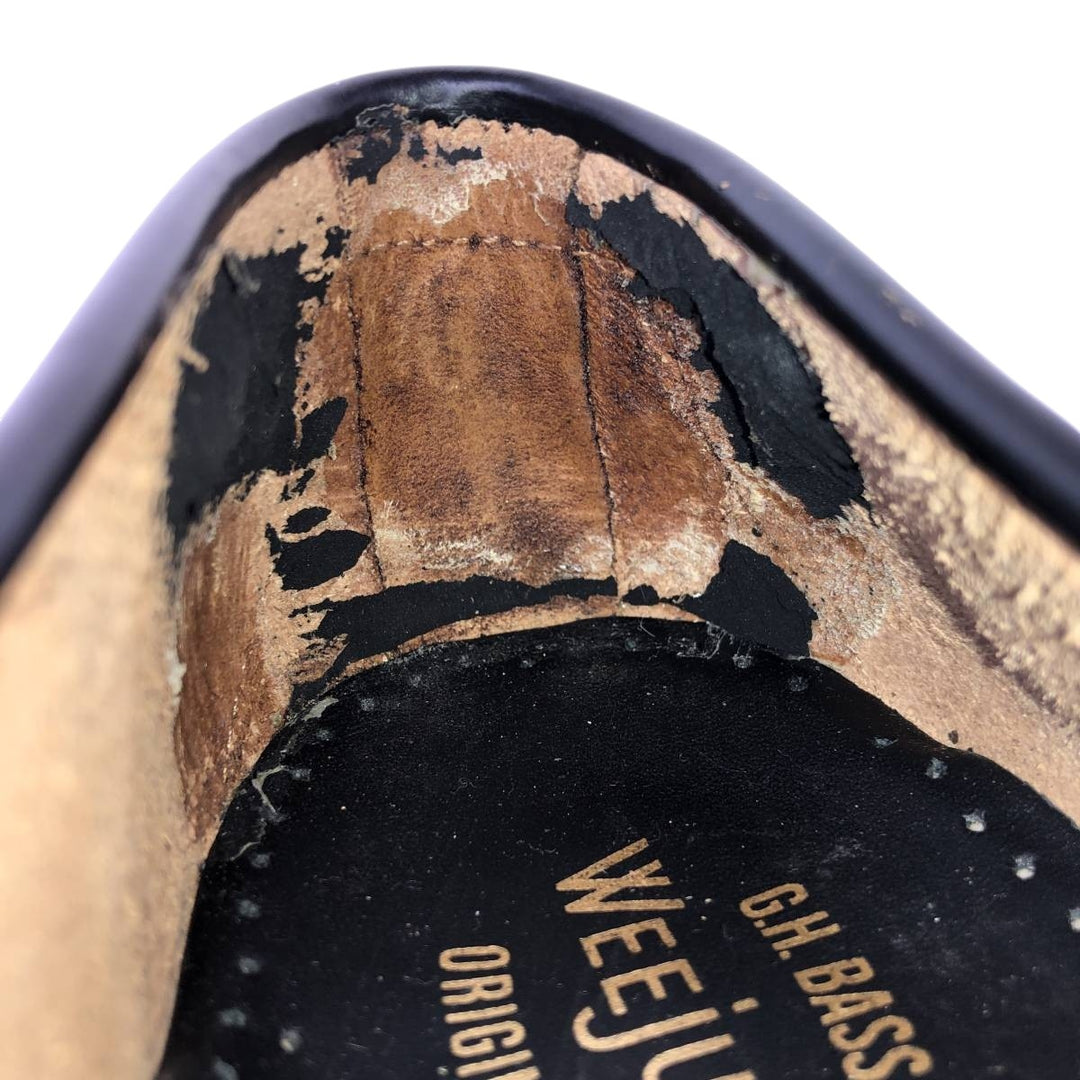 GHBass WEEJUNS Two-Tone Coin Loafers 9D Men's 27.0cm genuine leather black type Vintage Second Hand