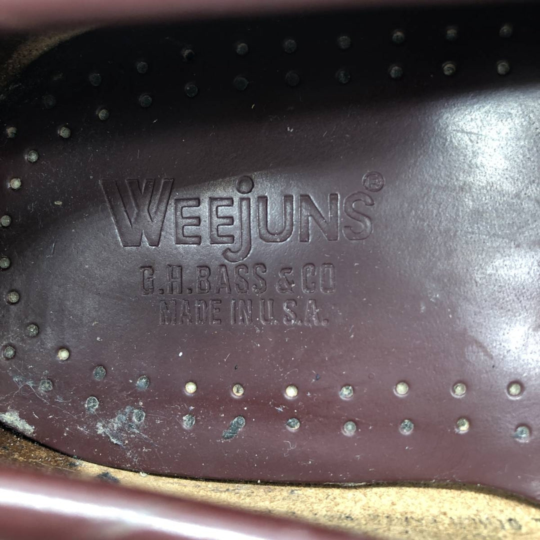 GHBass WEEJUNS Coin Loafers, Made in USA, Size 10B Men's 28.0cm genuine leather brown type Vintage Second Hand