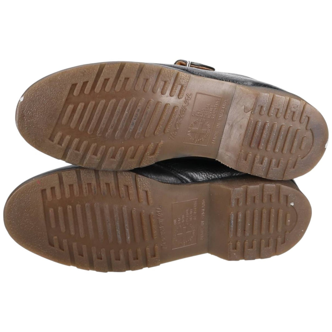 Dr. Martens Monk Strap Boots Made in England Women's 24.0cm genuine leather black type Vintage Second Hand