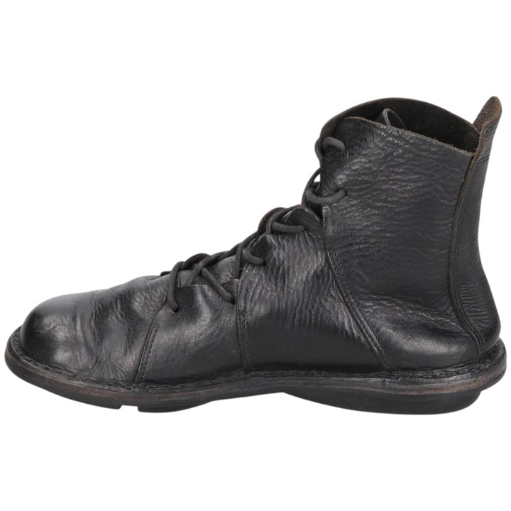 Trippen short boots size 38 Women's 24.0cm unclear black type Vintage Second Hand