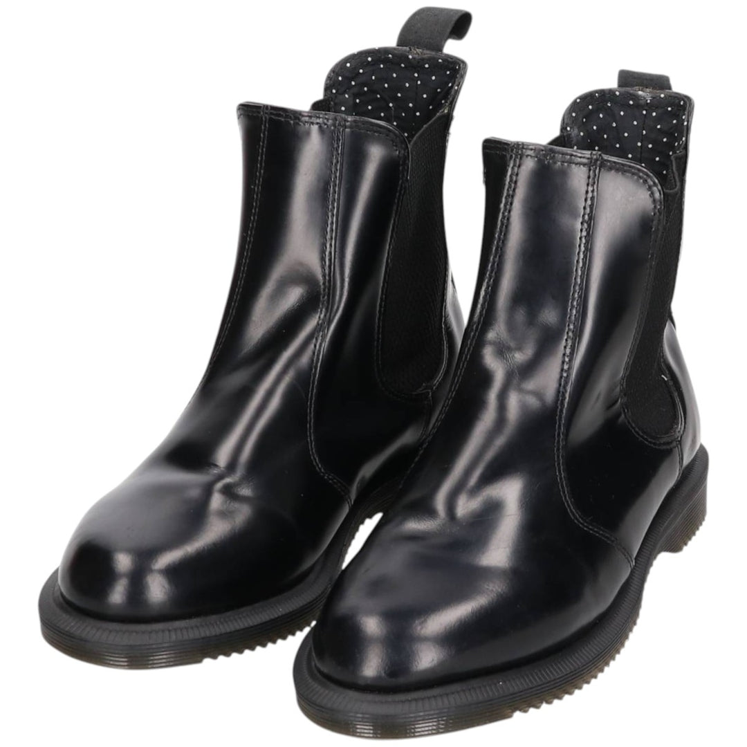 Dr. Martens Flora Chelsea Boots, Size 5, Side Gore Women's 24.0cm genuine leather black type Vintage Second Hand