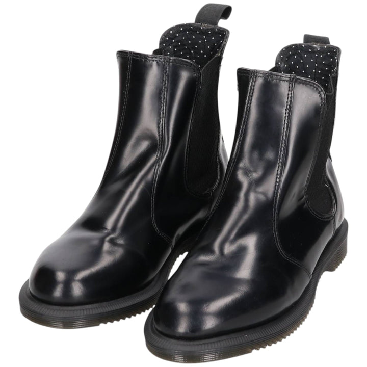 Dr. Martens Flora Chelsea Boots, Size 5, Side Gore Women's 24.0cm genuine leather black type Vintage Second Hand