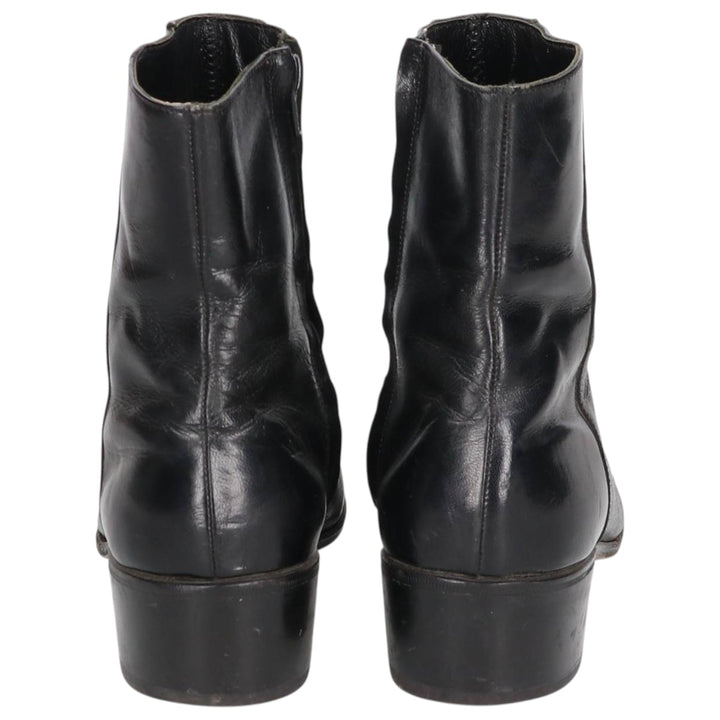 Florsheim Side Zip Boots 6D Women's 23.0cm genuine leather black type Vintage Second Hand