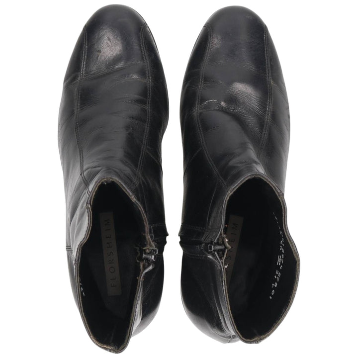 Florsheim Side Zip Boots 6D Women's 23.0cm genuine leather black type Vintage Second Hand