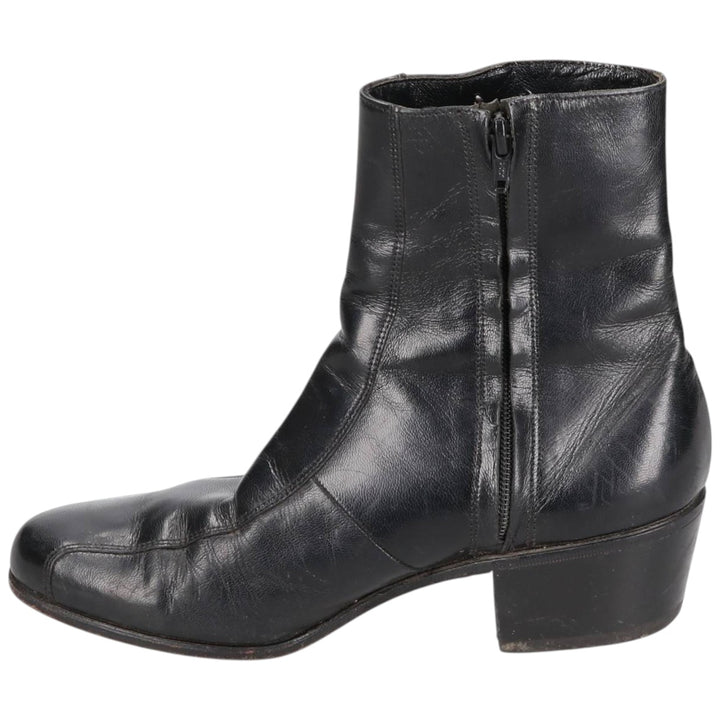 Florsheim Side Zip Boots 6D Women's 23.0cm genuine leather black type Vintage Second Hand
