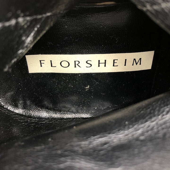 Florsheim Side Zip Boots 6D Women's 23.0cm genuine leather black type Vintage Second Hand