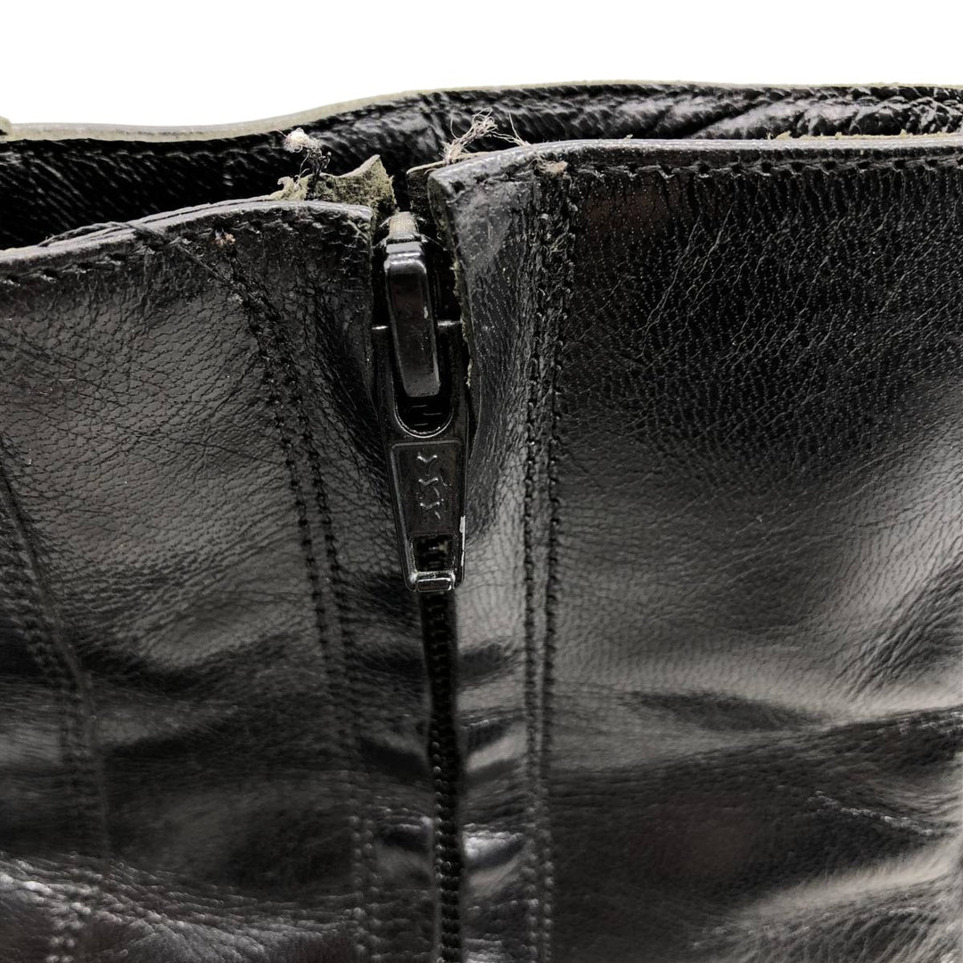 Florsheim Side Zip Boots 6D Women's 23.0cm genuine leather black type Vintage Second Hand