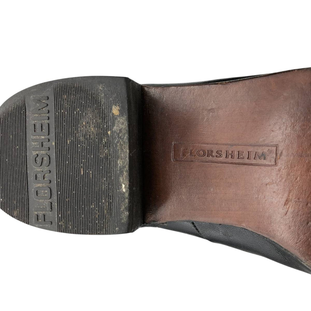 Florsheim Side Zip Boots 6D Women's 23.0cm genuine leather black type Vintage Second Hand