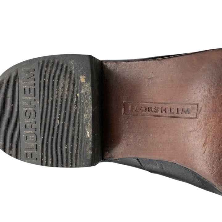 Florsheim Side Zip Boots 6D Women's 23.0cm genuine leather black type Vintage Second Hand