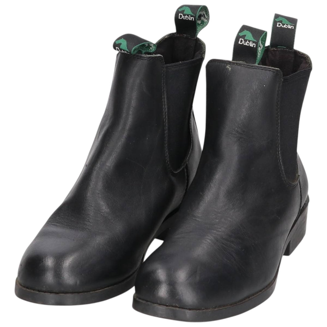 DUBLIN Side Gore Boots 6.5 Women's 23.0cm genuine leather black type Vintage Second Hand
