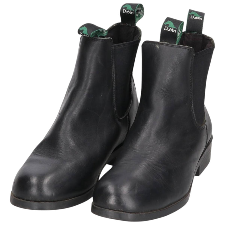 DUBLIN Side Gore Boots 6.5 Women's 23.0cm genuine leather black type Vintage Second Hand