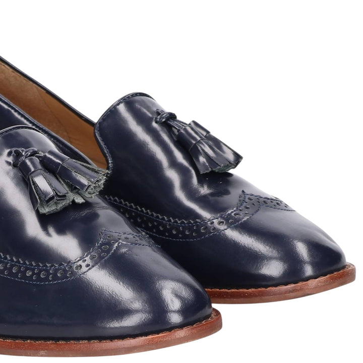 Talbots Wingtip Tassel Loafers, 9 1/2M, Women's, Size 10" /saa014585 Women's 25.5cm genuine leather navy blue type Vintage Second Hand