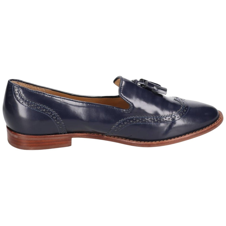 Talbots Wingtip Tassel Loafers, 9 1/2M, Women's, Size 10" /saa014585 Women's 25.5cm genuine leather navy blue type Vintage Second Hand