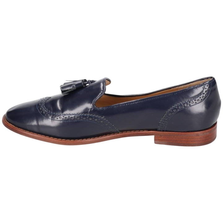 Talbots Wingtip Tassel Loafers, 9 1/2M, Women's, Size 10" /saa014585 Women's 25.5cm genuine leather navy blue type Vintage Second Hand