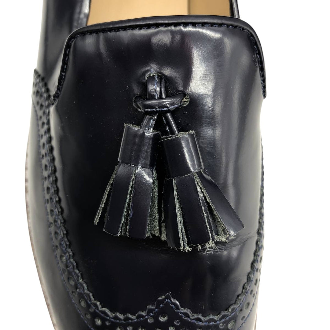 Talbots Wingtip Tassel Loafers, 9 1/2M, Women's, Size 10" /saa014585 Women's 25.5cm genuine leather navy blue type Vintage Second Hand