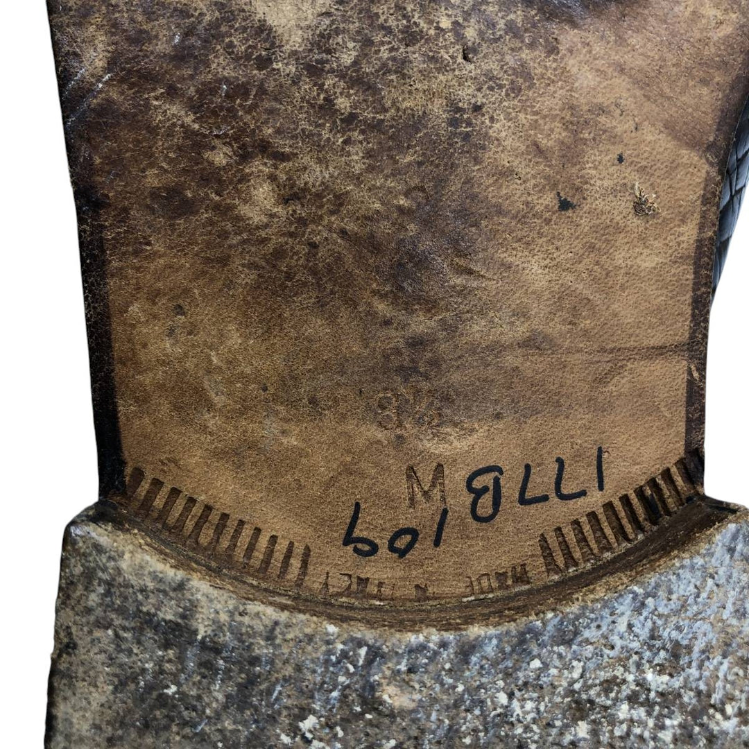 TO BOOT NEW YORK Snake Print Python Loafer Shoes, Made in Italy, Size 8 1/2M Men's 26.5cm genuine leather brown type Vintage Second Hand