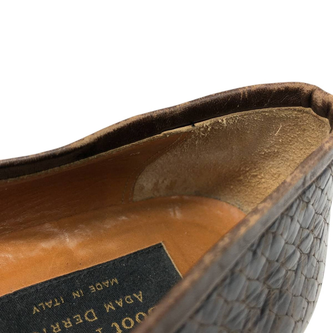 TO BOOT NEW YORK Snake Print Python Loafer Shoes, Made in Italy, Size 8 1/2M Men's 26.5cm genuine leather brown type Vintage Second Hand