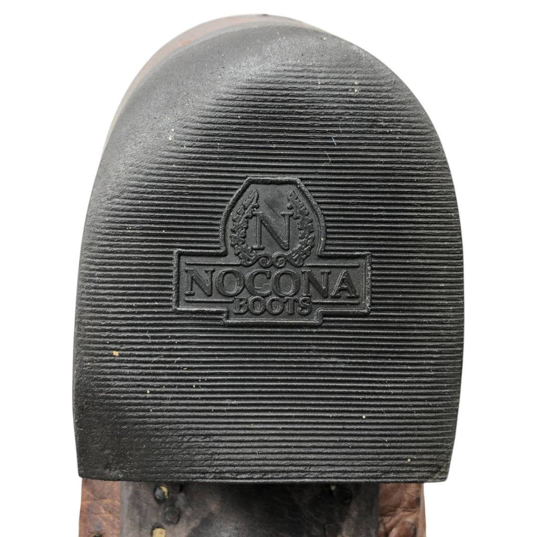 Nocona Boots Patchwork Western Boots, Made in USA, 10D Men's 28.0cm unclear brown type Vintage Second Hand