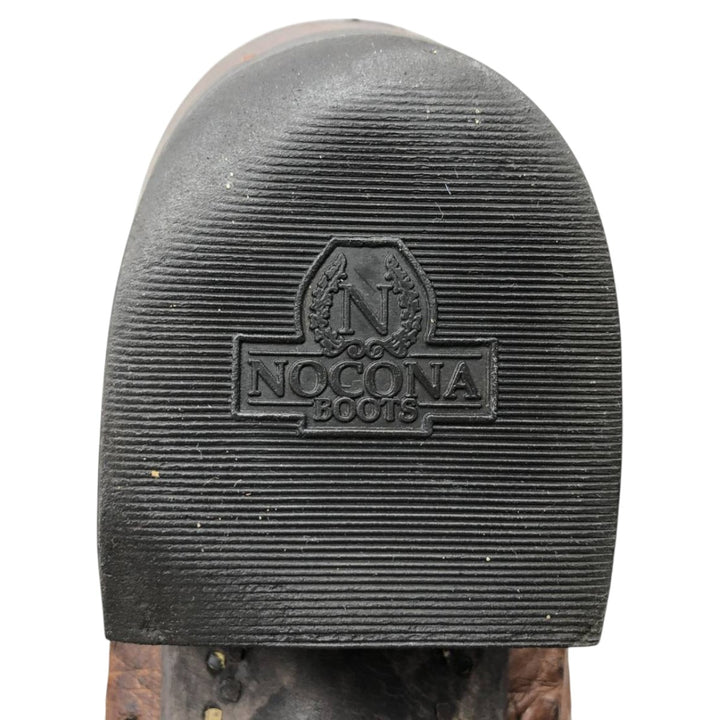 Nocona Boots Patchwork Western Boots, Made in USA, 10D Men's 28.0cm unclear brown type Vintage Second Hand