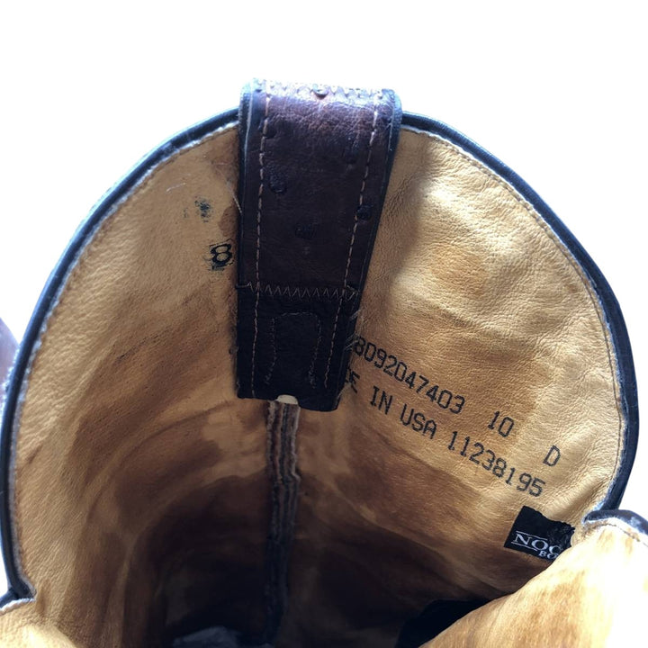 Nocona Boots Patchwork Western Boots, Made in USA, 10D Men's 28.0cm unclear brown type Vintage Second Hand