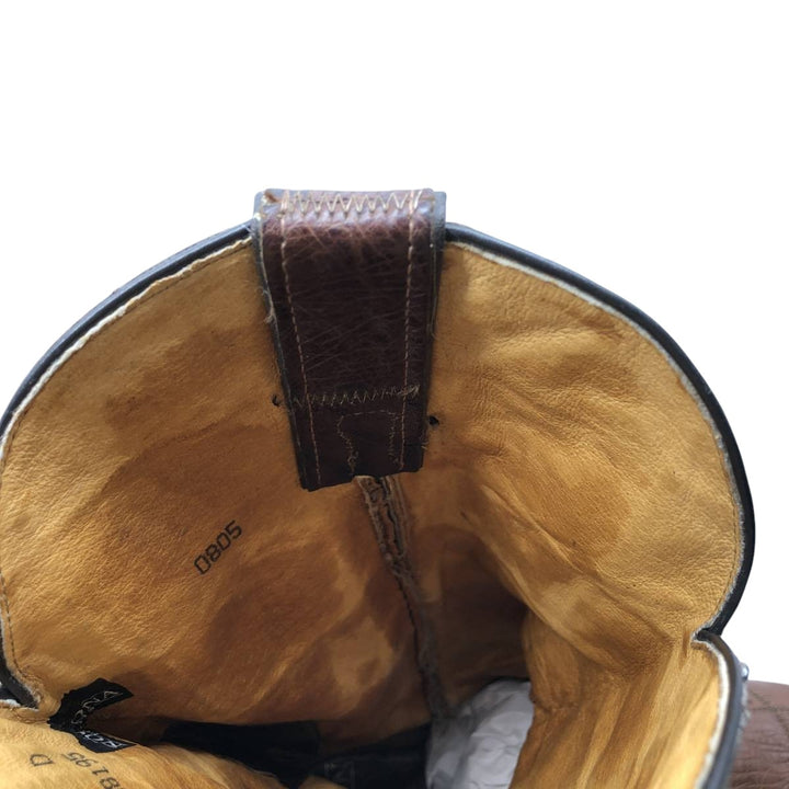 Nocona Boots Patchwork Western Boots, Made in USA, 10D Men's 28.0cm unclear brown type Vintage Second Hand