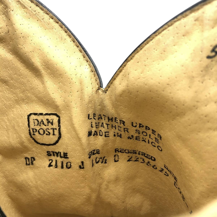 Danpost Western Boots 10 1/2D Men's 28.5cm genuine leather brown type Vintage Second Hand