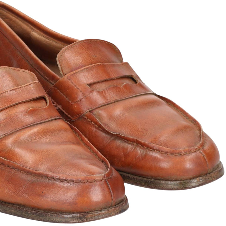 Paraboot COUSU GOODYEAX Coin Loafers, Made in France, 10K Men's 28.5cm genuine leather brown type Vintage Second Hand