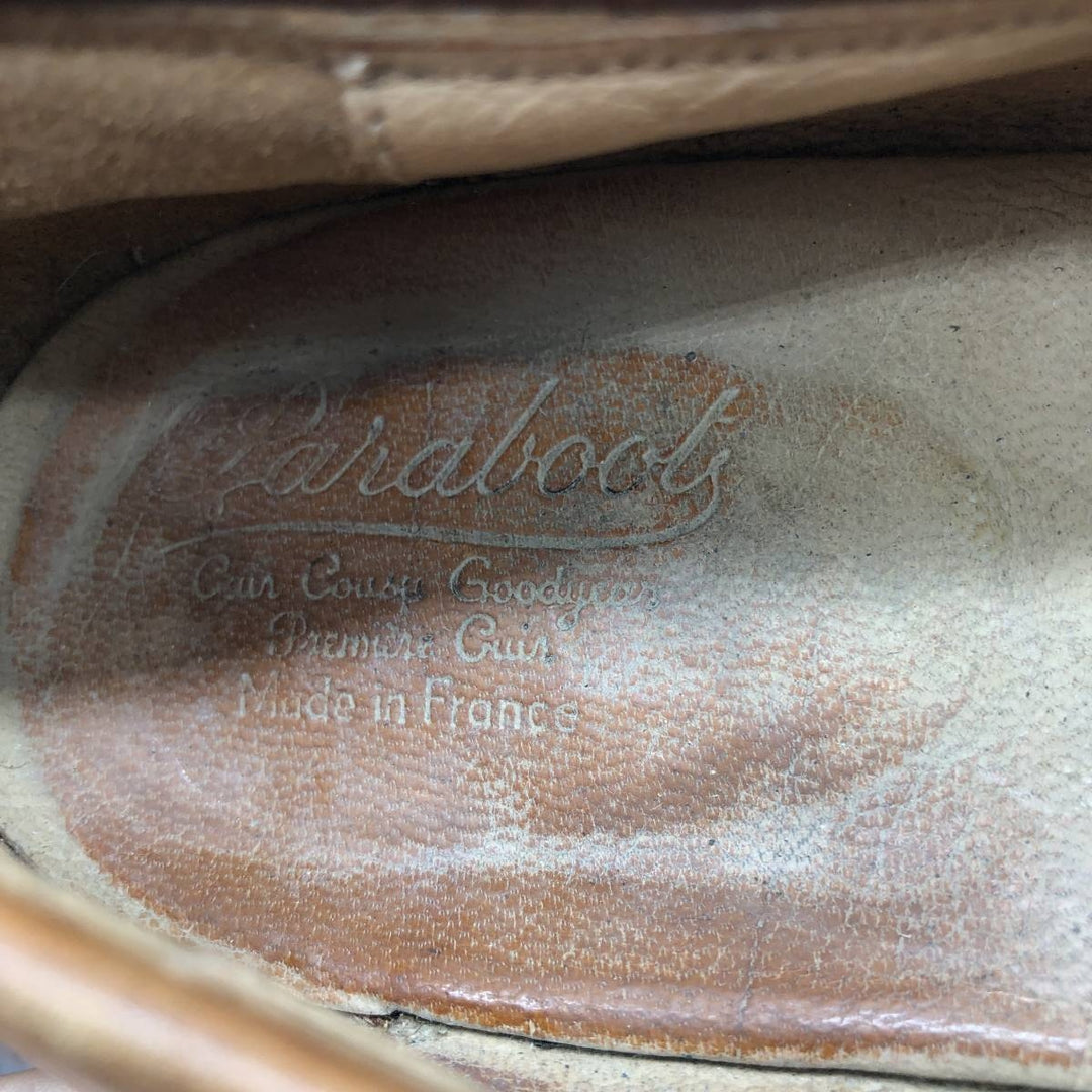 Paraboot COUSU GOODYEAX Coin Loafers, Made in France, 10K Men's 28.5cm genuine leather brown type Vintage Second Hand