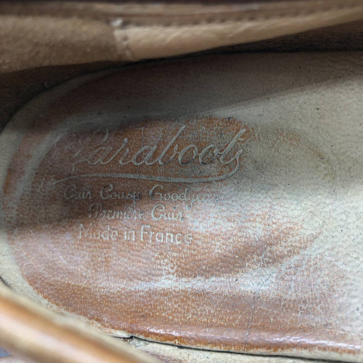 Paraboot COUSU GOODYEAX Coin Loafers, Made in France, 10K Men's 28.5cm genuine leather brown type Vintage Second Hand