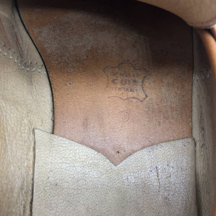 Paraboot COUSU GOODYEAX Coin Loafers, Made in France, 10K Men's 28.5cm genuine leather brown type Vintage Second Hand