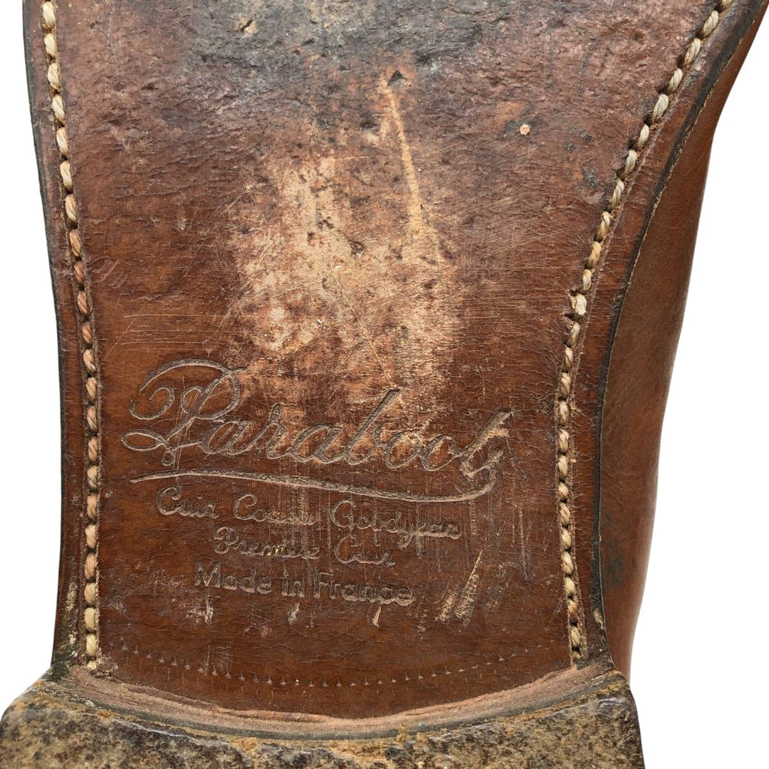 Paraboot COUSU GOODYEAX Coin Loafers, Made in France, 10K Men's 28.5cm genuine leather brown type Vintage Second Hand