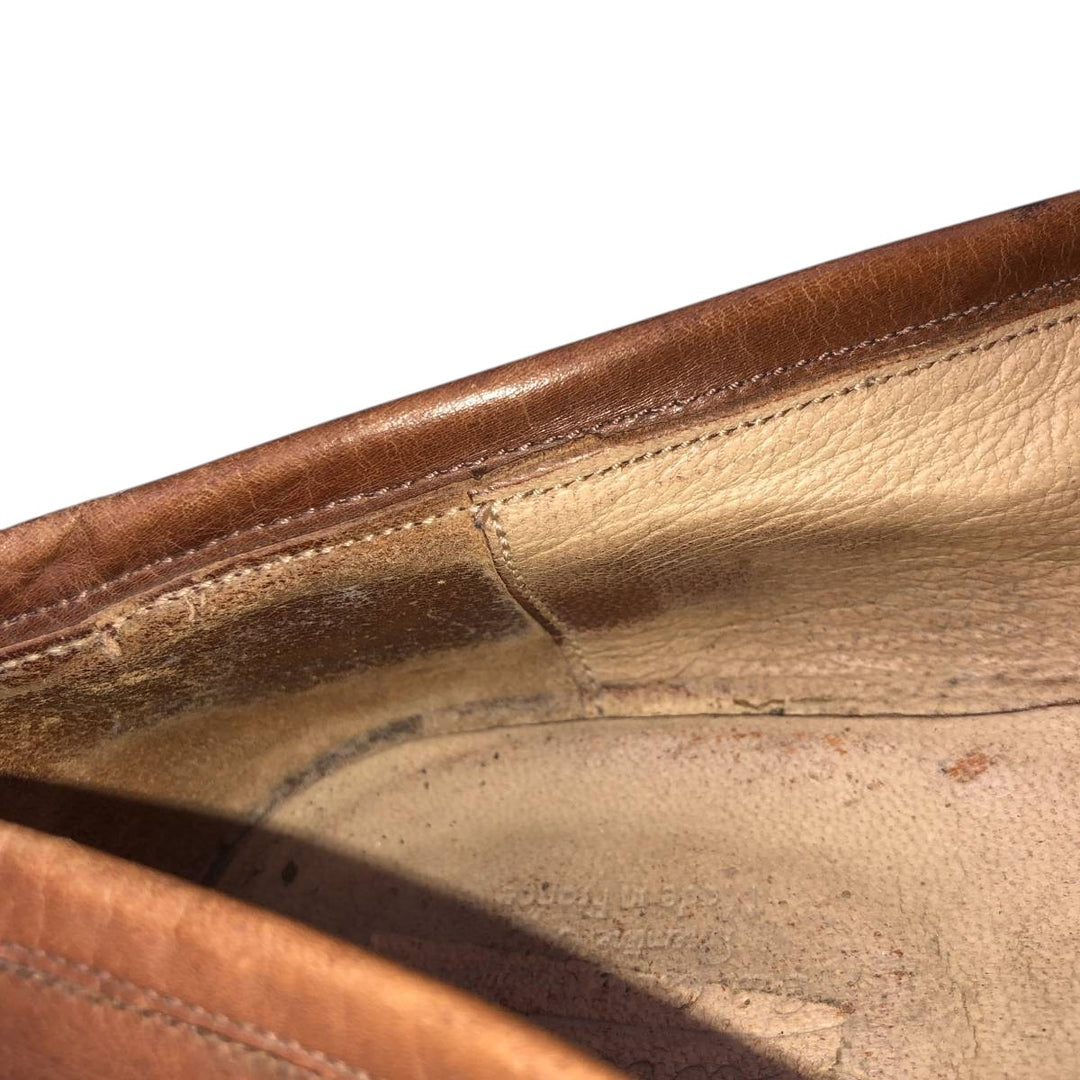 Paraboot COUSU GOODYEAX Coin Loafers, Made in France, 10K Men's 28.5cm genuine leather brown type Vintage Second Hand