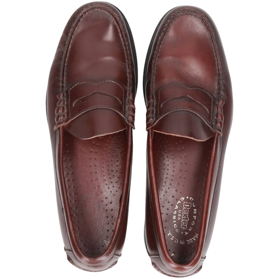 Dexter coin loafers, made in the USA, size 9B Men's 27.0cm genuine leather burgundy type Vintage Second Hand