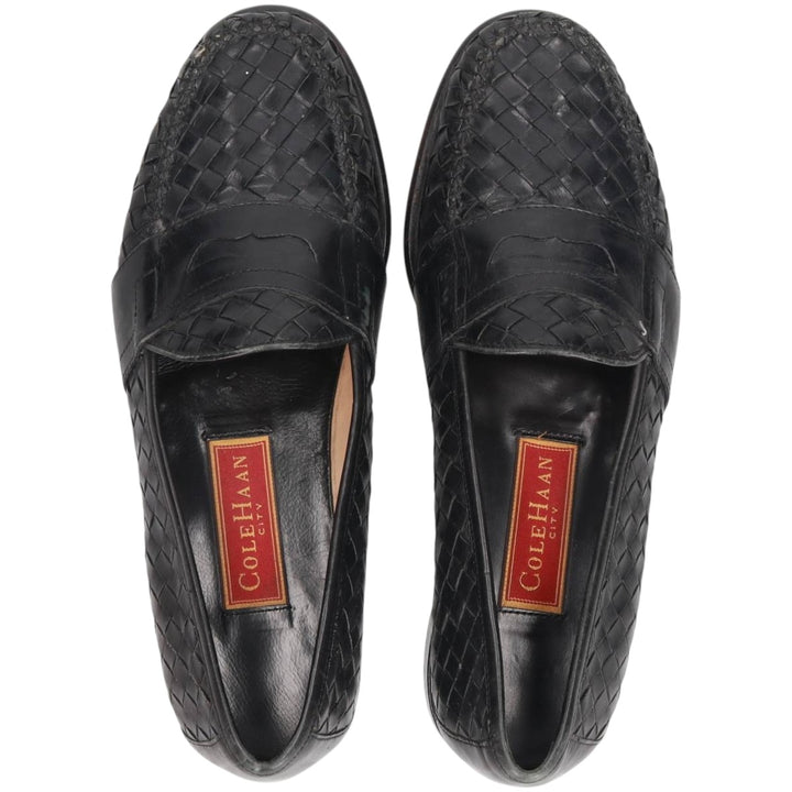 Cole Haan Braided Penny Loafers, Size 10M, Men's Size 11 (equivalent) /saa014592 Men's 28.0cm genuine leather black type Vintage Second Hand