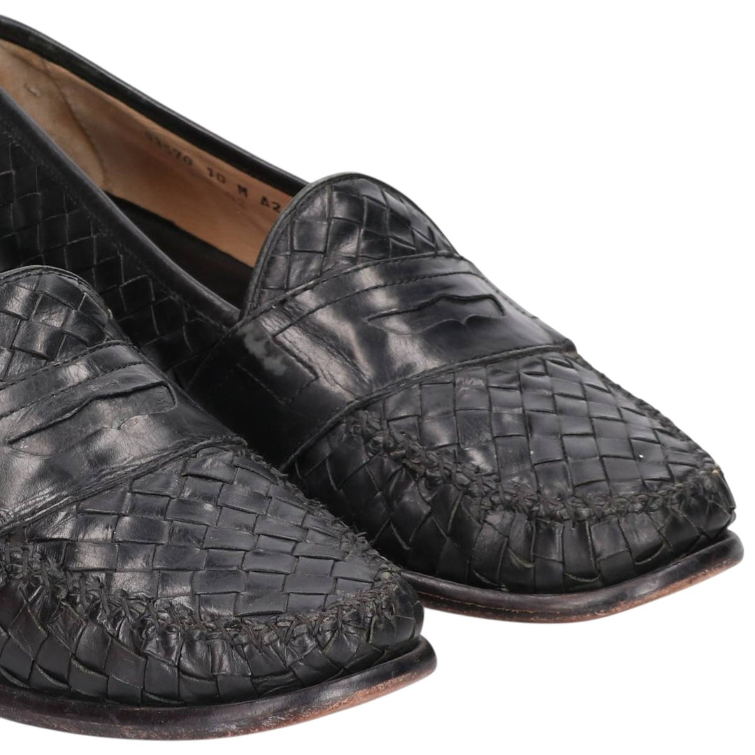 Cole Haan Braided Penny Loafers, Size 10M, Men's Size 11 (equivalent) /saa014592 Men's 28.0cm genuine leather black type Vintage Second Hand