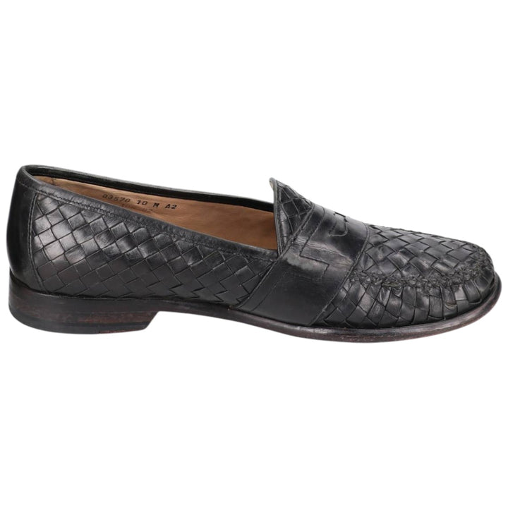 Cole Haan Braided Penny Loafers, Size 10M, Men's Size 11 (equivalent) /saa014592 Men's 28.0cm genuine leather black type Vintage Second Hand