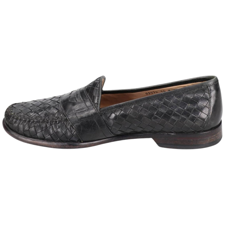 Cole Haan Braided Penny Loafers, Size 10M, Men's Size 11 (equivalent) /saa014592 Men's 28.0cm genuine leather black type Vintage Second Hand