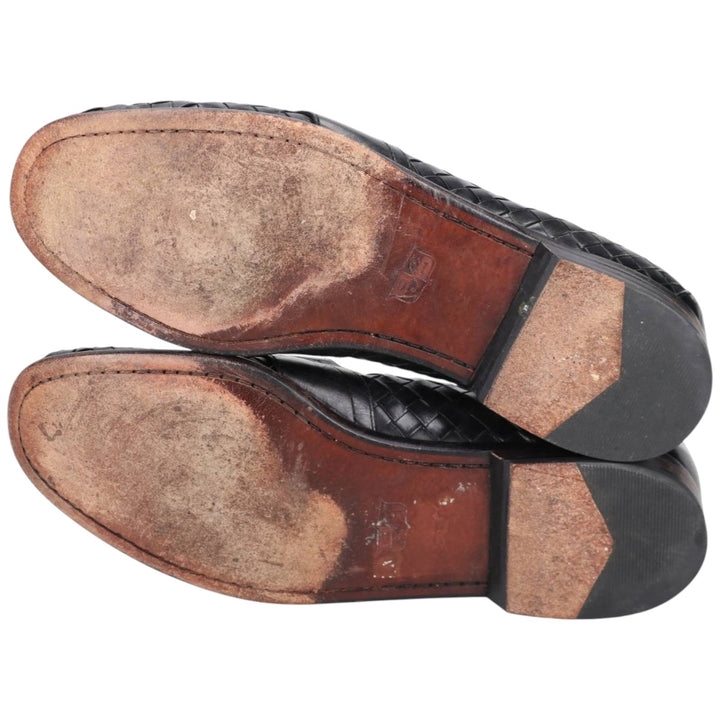 Cole Haan Braided Penny Loafers, Size 10M, Men's Size 11 (equivalent) /saa014592 Men's 28.0cm genuine leather black type Vintage Second Hand